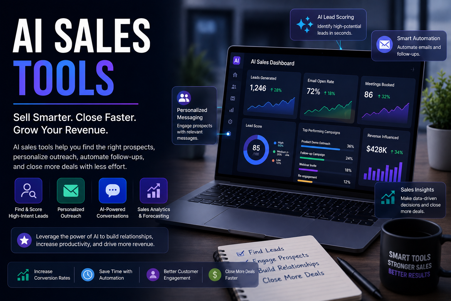 AI Sales Tools: Sell Smarter, Close Faster, and Drive More Revenue